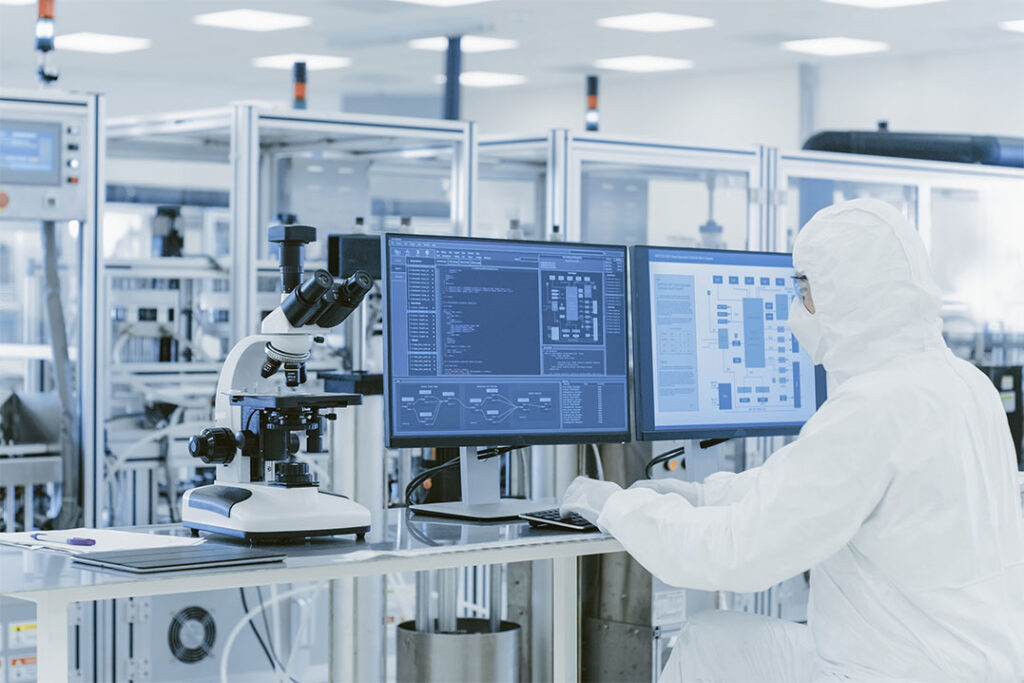 scientist working in a laboratory setting.