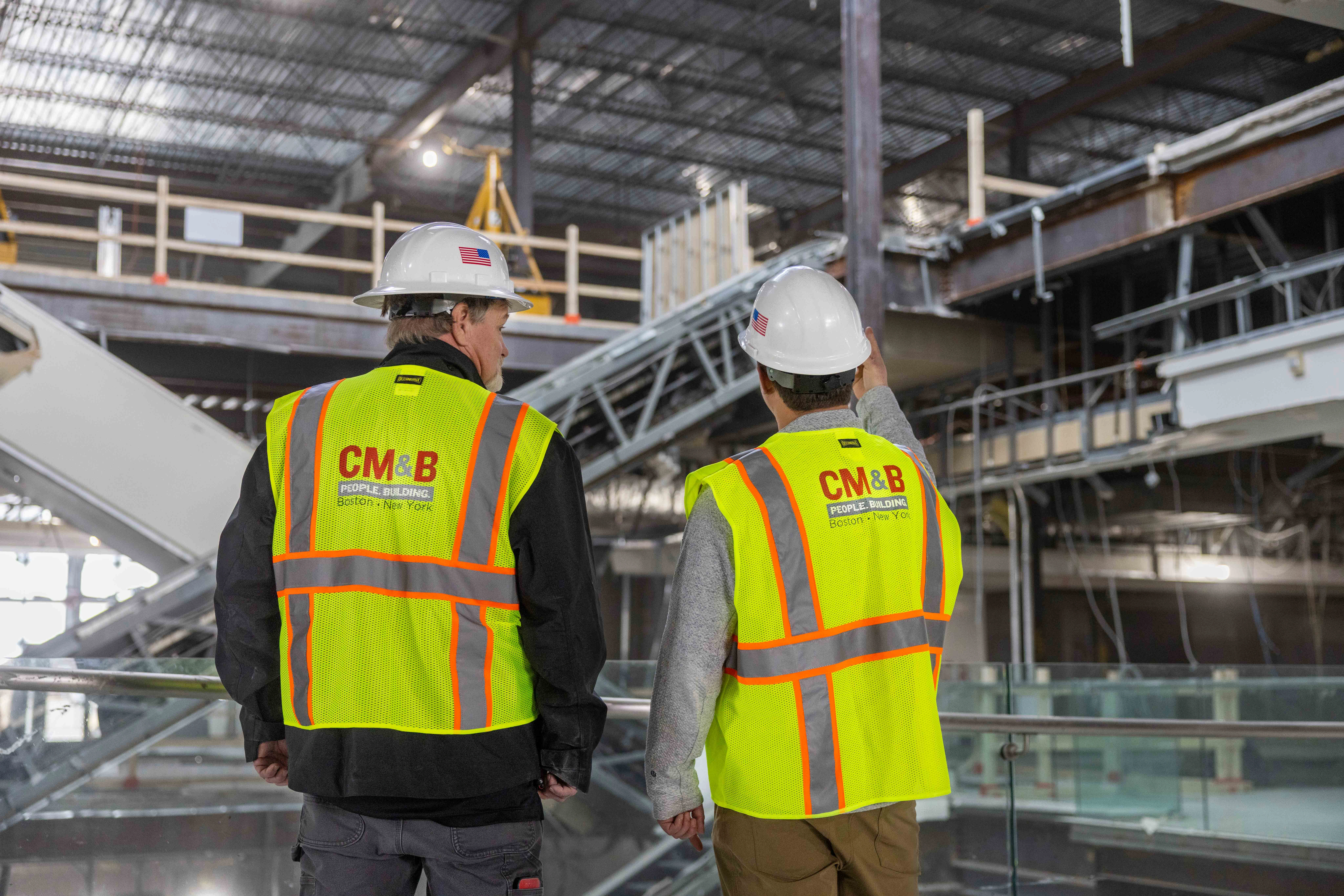 Two construction workers on the job site